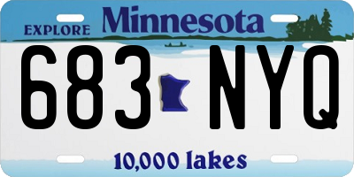 MN license plate 683NYQ