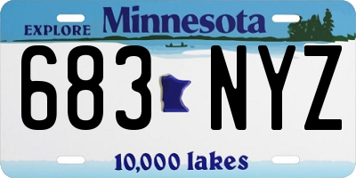MN license plate 683NYZ
