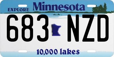 MN license plate 683NZD