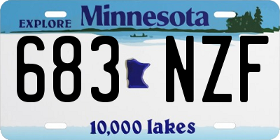 MN license plate 683NZF