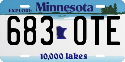 MN license plate 683OTE