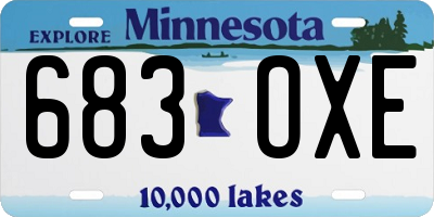 MN license plate 683OXE