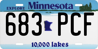 MN license plate 683PCF