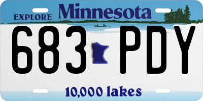 MN license plate 683PDY