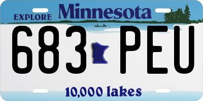 MN license plate 683PEU