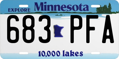 MN license plate 683PFA