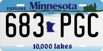 MN license plate 683PGC