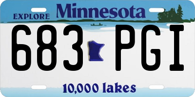 MN license plate 683PGI