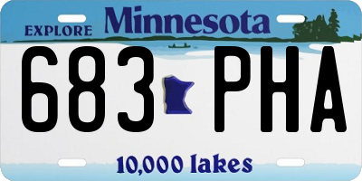 MN license plate 683PHA