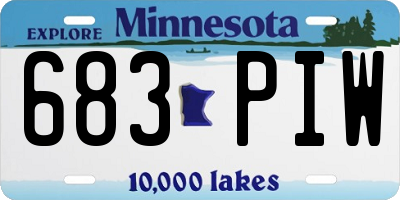 MN license plate 683PIW