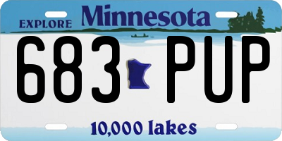 MN license plate 683PUP