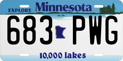 MN license plate 683PWG