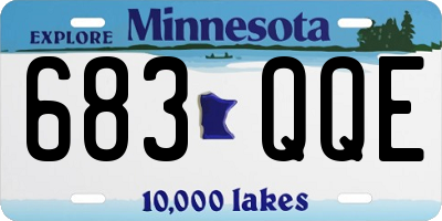 MN license plate 683QQE