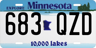 MN license plate 683QZD