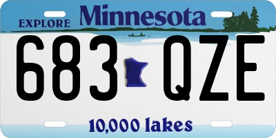 MN license plate 683QZE