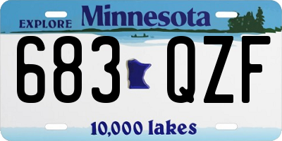 MN license plate 683QZF