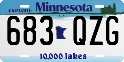 MN license plate 683QZG