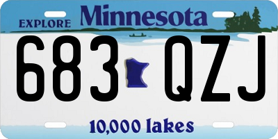 MN license plate 683QZJ