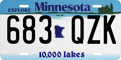 MN license plate 683QZK