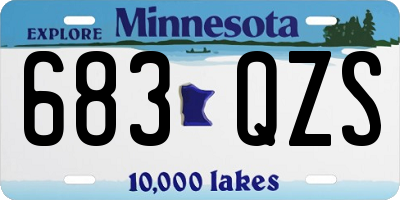 MN license plate 683QZS