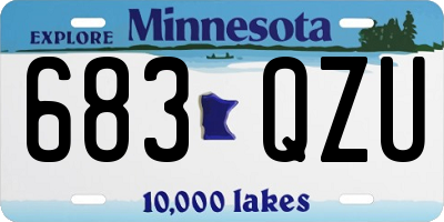 MN license plate 683QZU