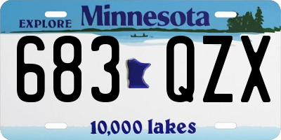 MN license plate 683QZX