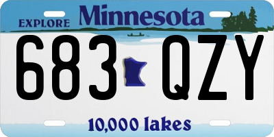 MN license plate 683QZY