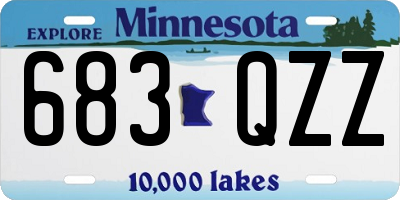 MN license plate 683QZZ