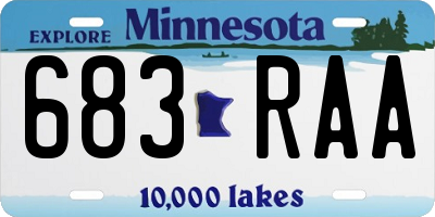 MN license plate 683RAA