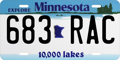 MN license plate 683RAC