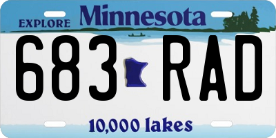 MN license plate 683RAD