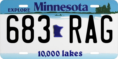 MN license plate 683RAG
