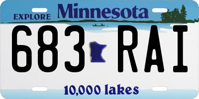 MN license plate 683RAI