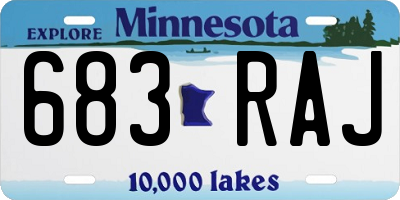 MN license plate 683RAJ