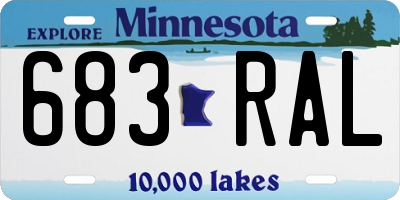 MN license plate 683RAL