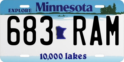 MN license plate 683RAM