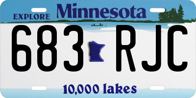 MN license plate 683RJC