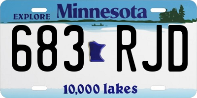 MN license plate 683RJD