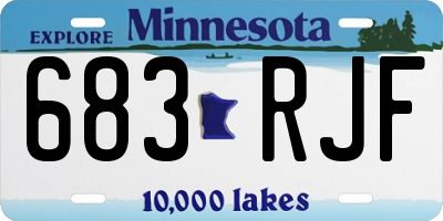 MN license plate 683RJF