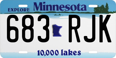 MN license plate 683RJK