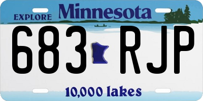 MN license plate 683RJP