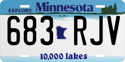 MN license plate 683RJV