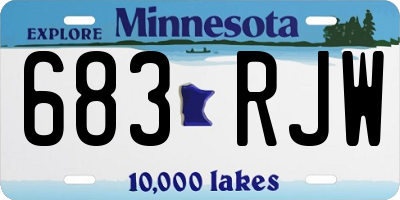 MN license plate 683RJW