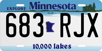 MN license plate 683RJX