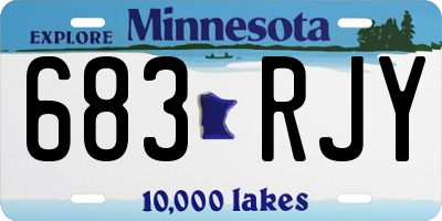 MN license plate 683RJY