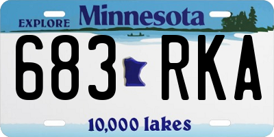 MN license plate 683RKA
