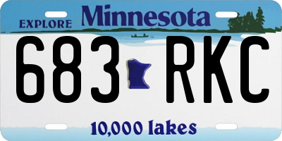 MN license plate 683RKC