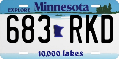 MN license plate 683RKD