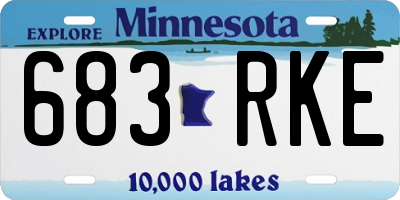 MN license plate 683RKE