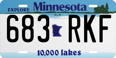 MN license plate 683RKF